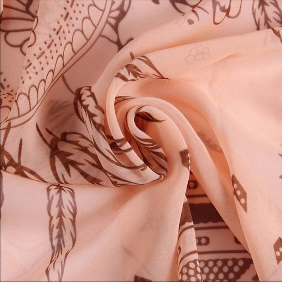 2 LEFT! Boho Open Kimono in Peach Print - Picture 5 of 8